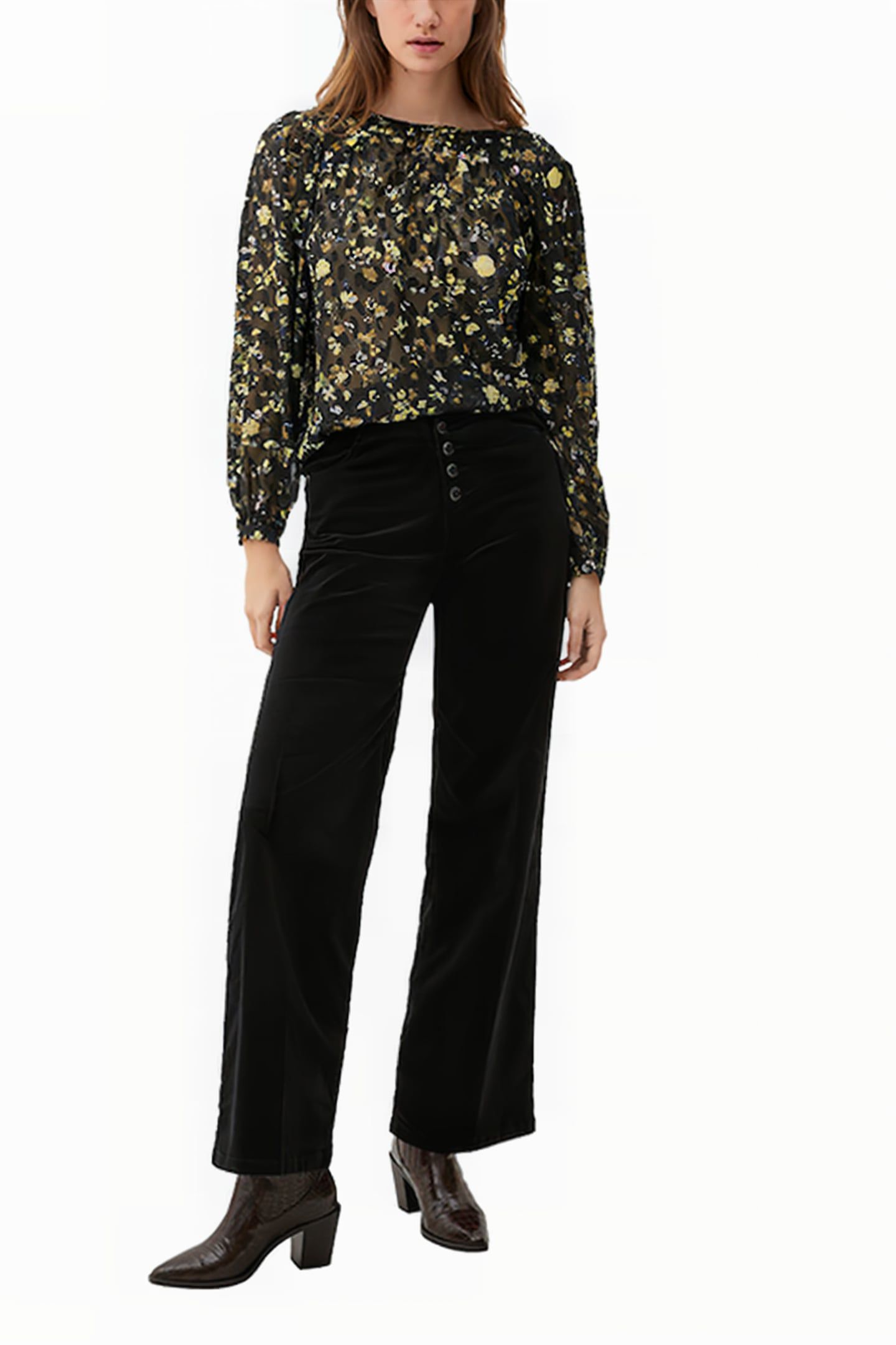 S.OLIVER BLOUSES GREY/BLACK 3