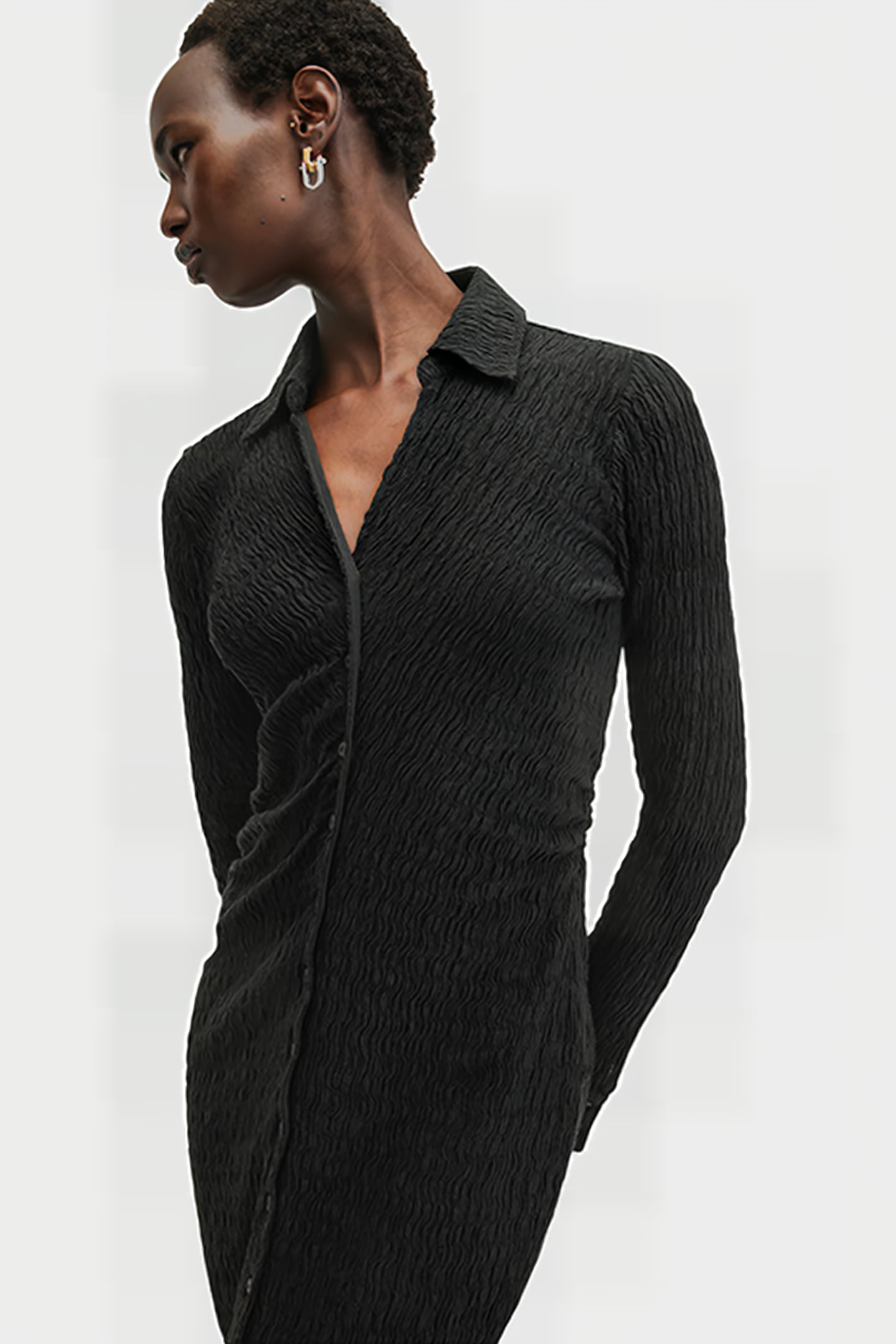 CONNIE MIDI DRESS BLACK 5