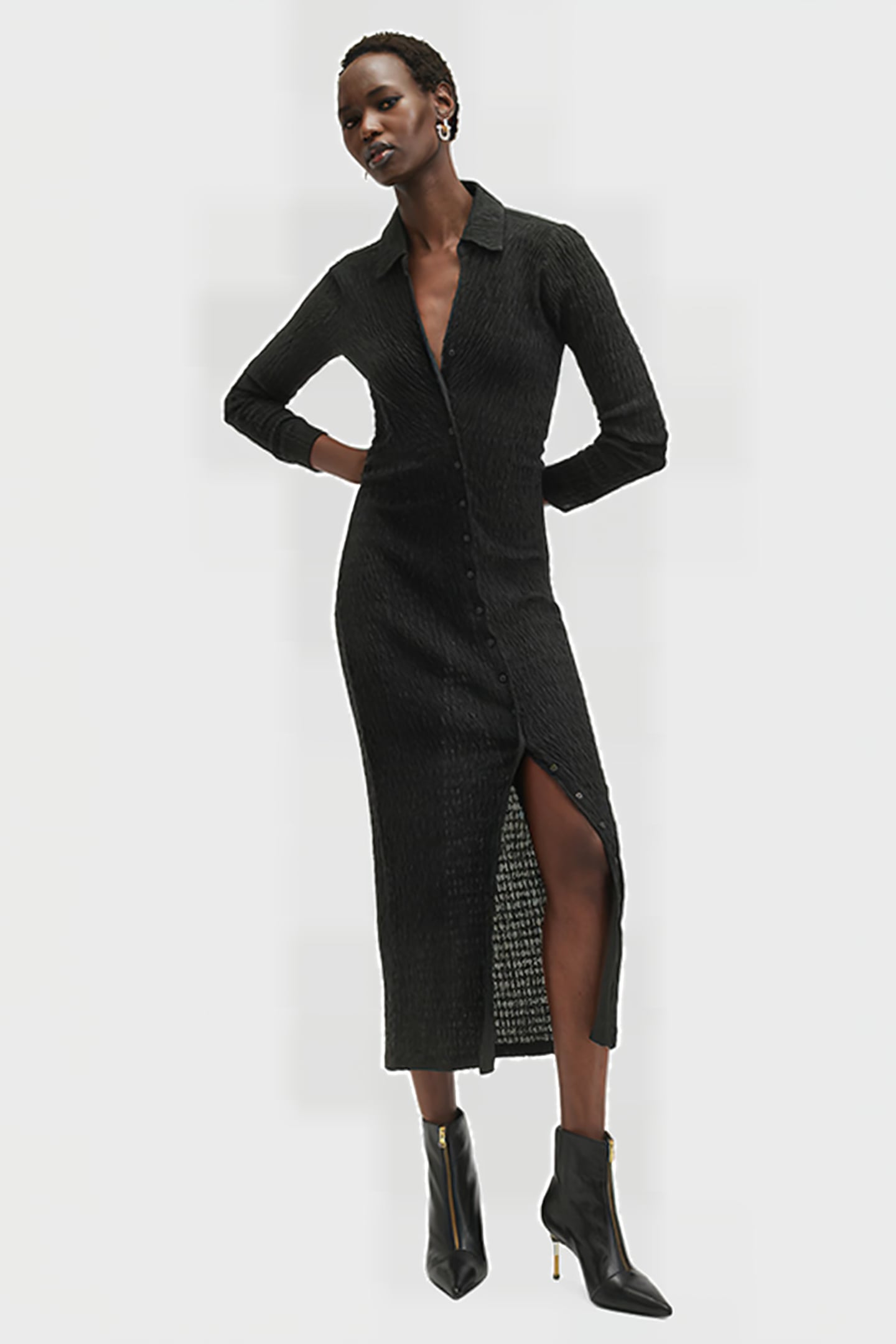 CONNIE MIDI DRESS BLACK 1