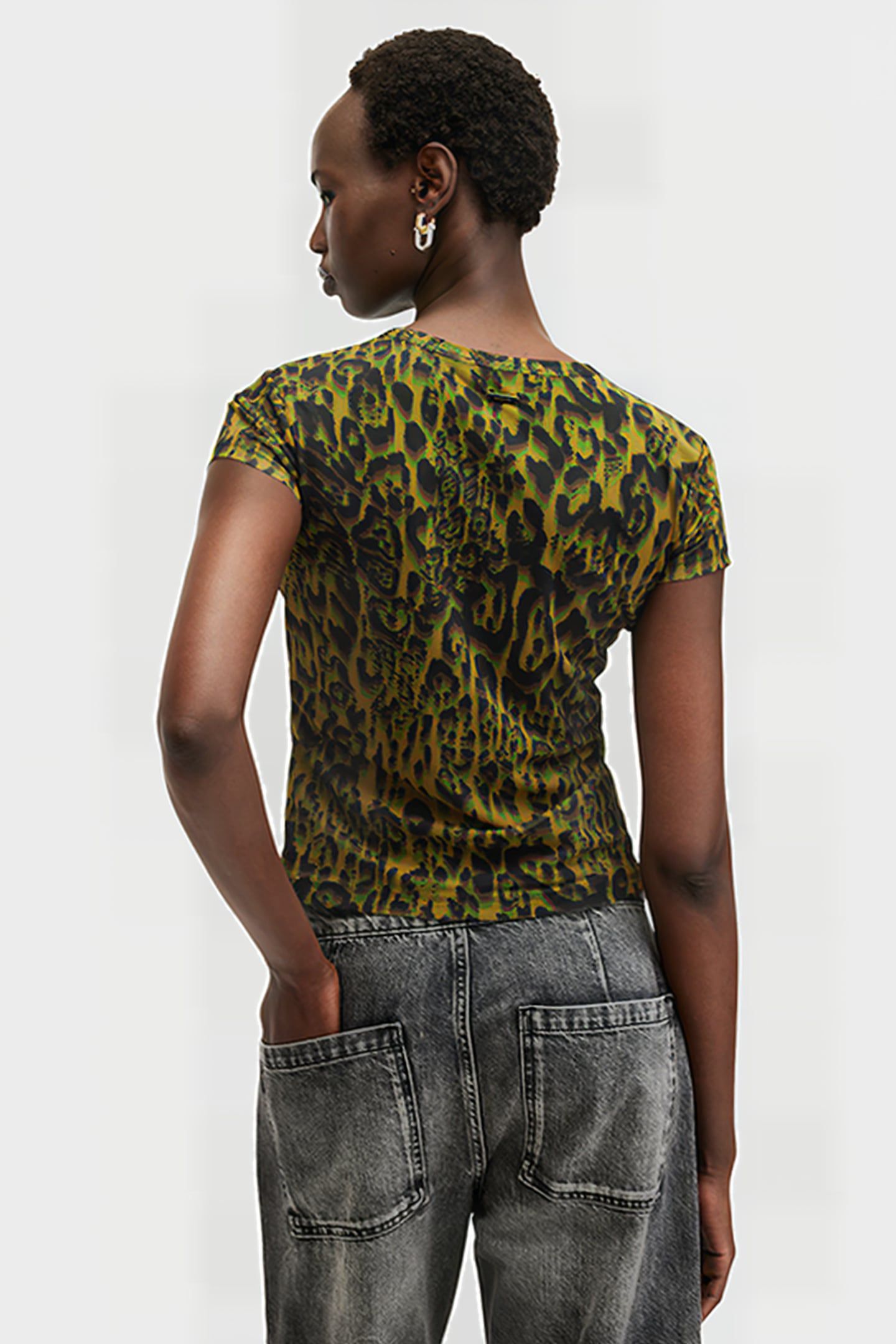 ELLIE MESH TEE TERESA KHAKI GREEN 2