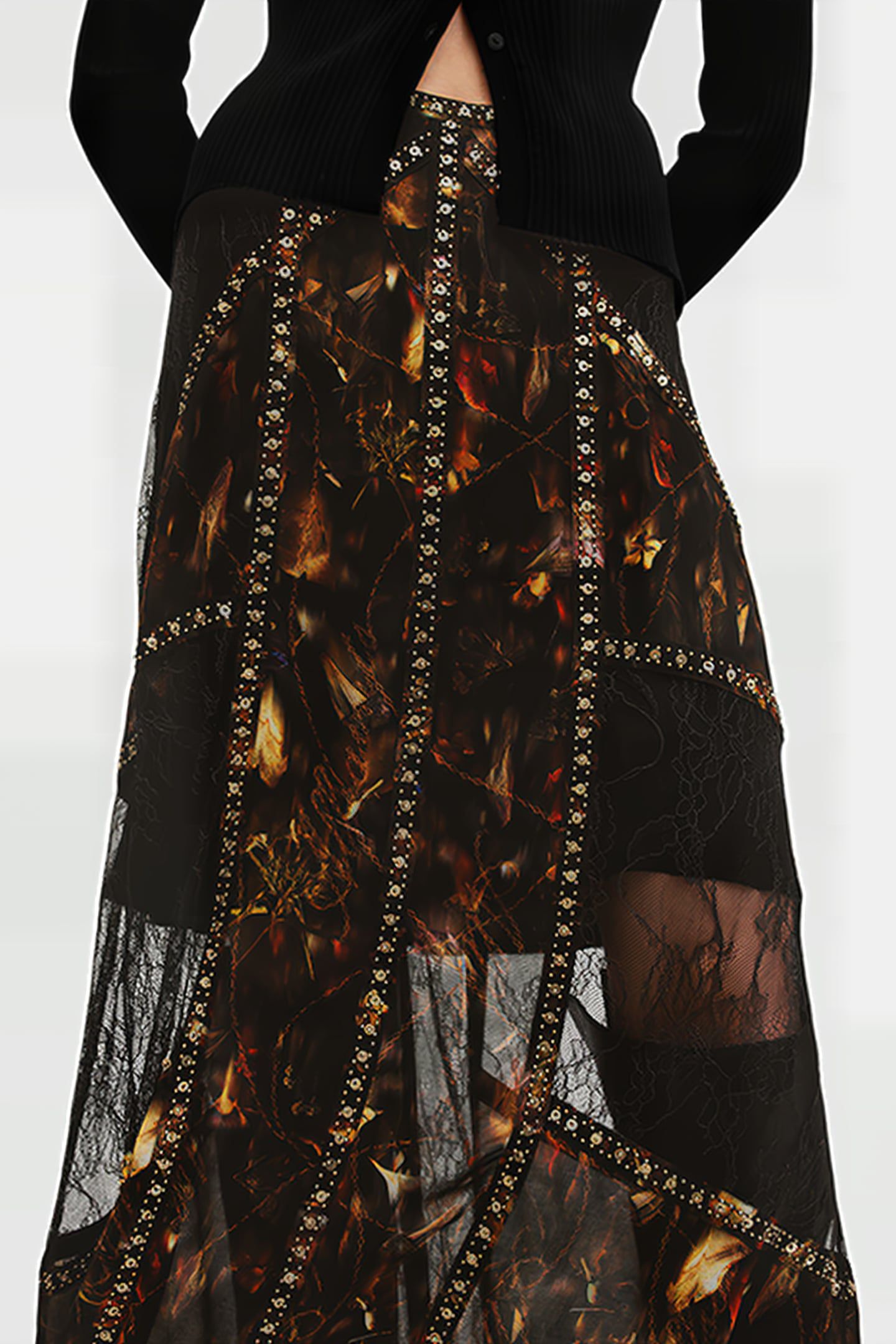 BRYN EMB SKIRT KATERI BLACK 6