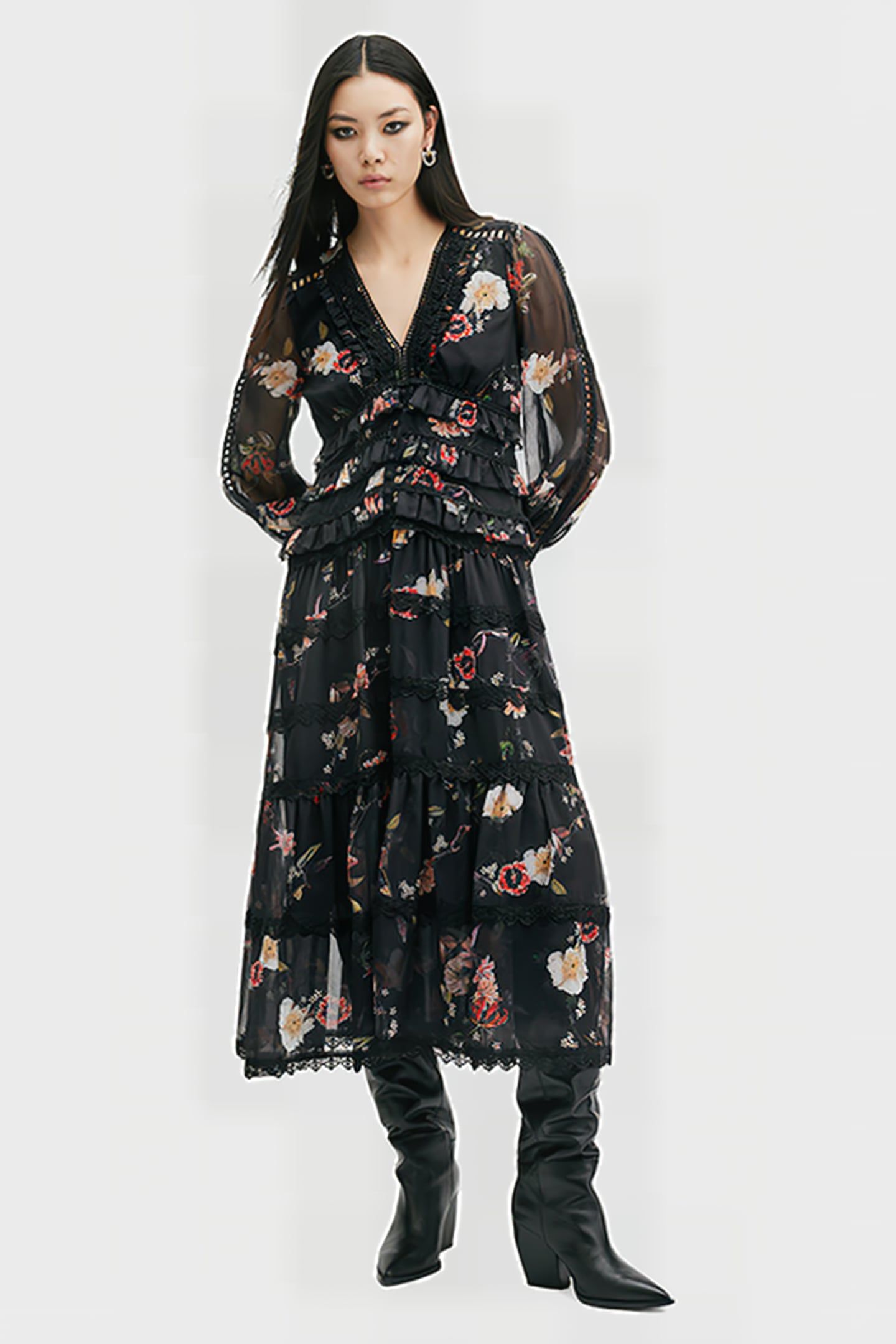 ZORA MIDI DRESS UNITY BLACK 1
