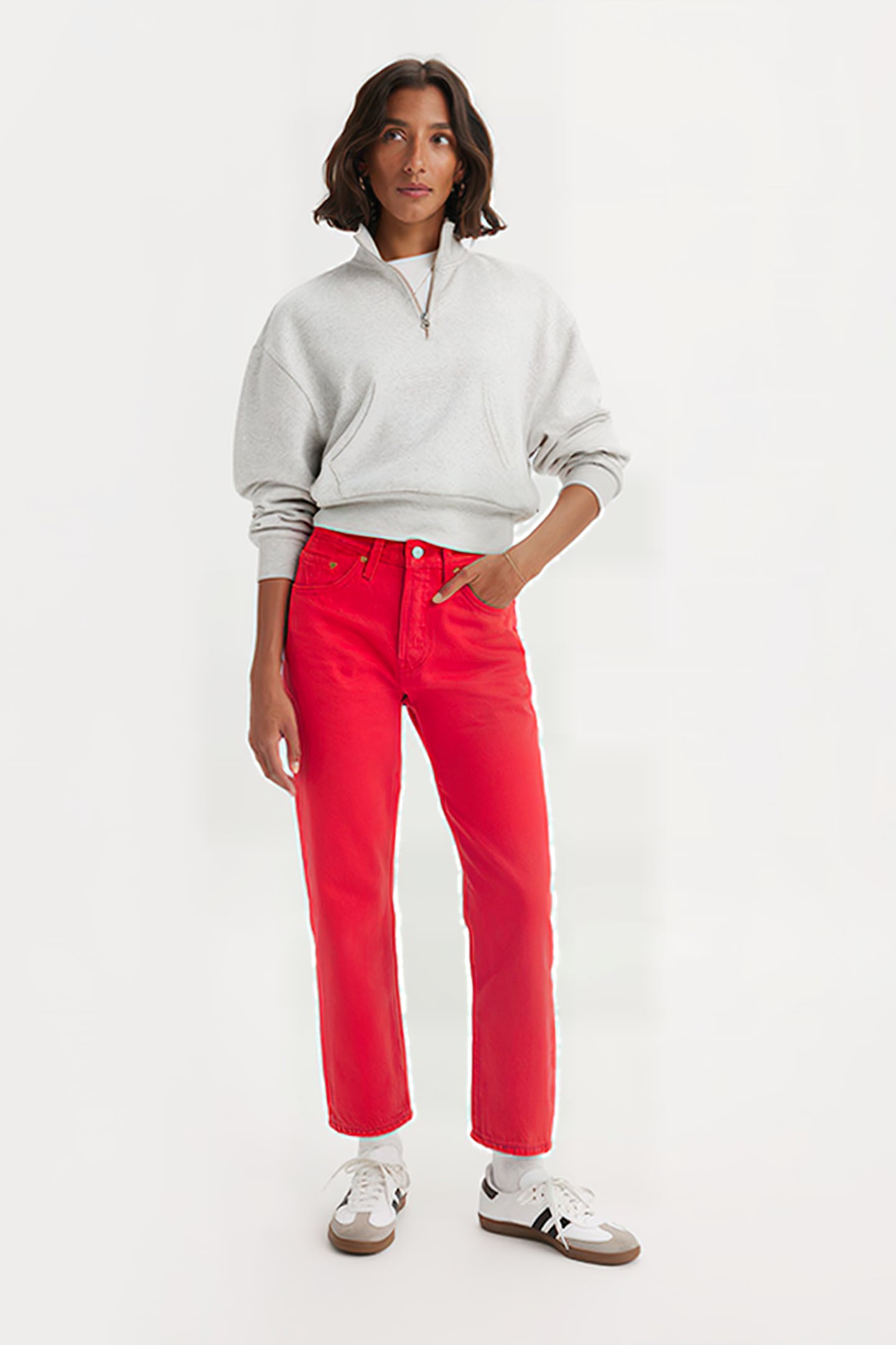 501 STRAIGHT JEANS RED 2
