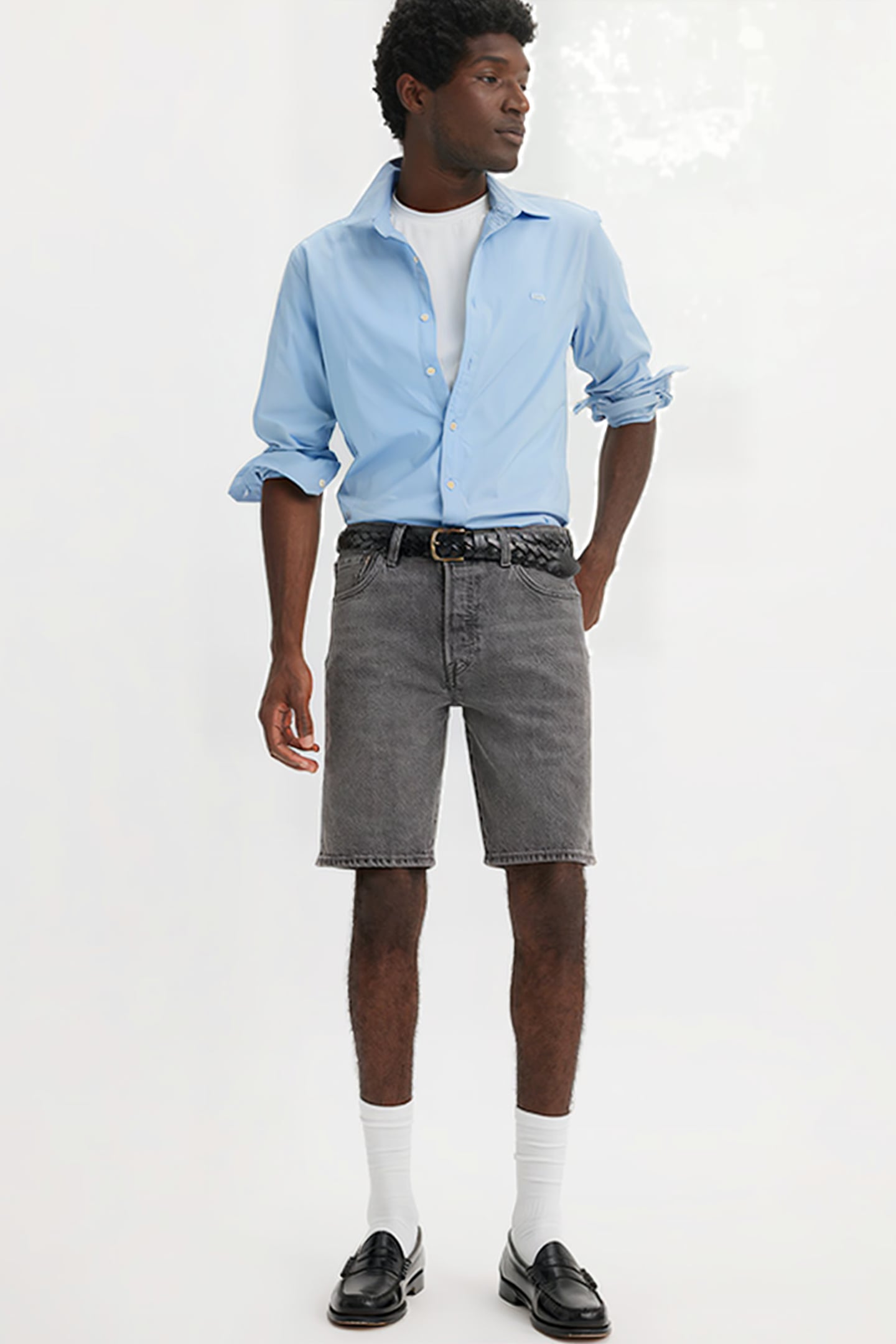 501 DENIM SHORT GREY 5