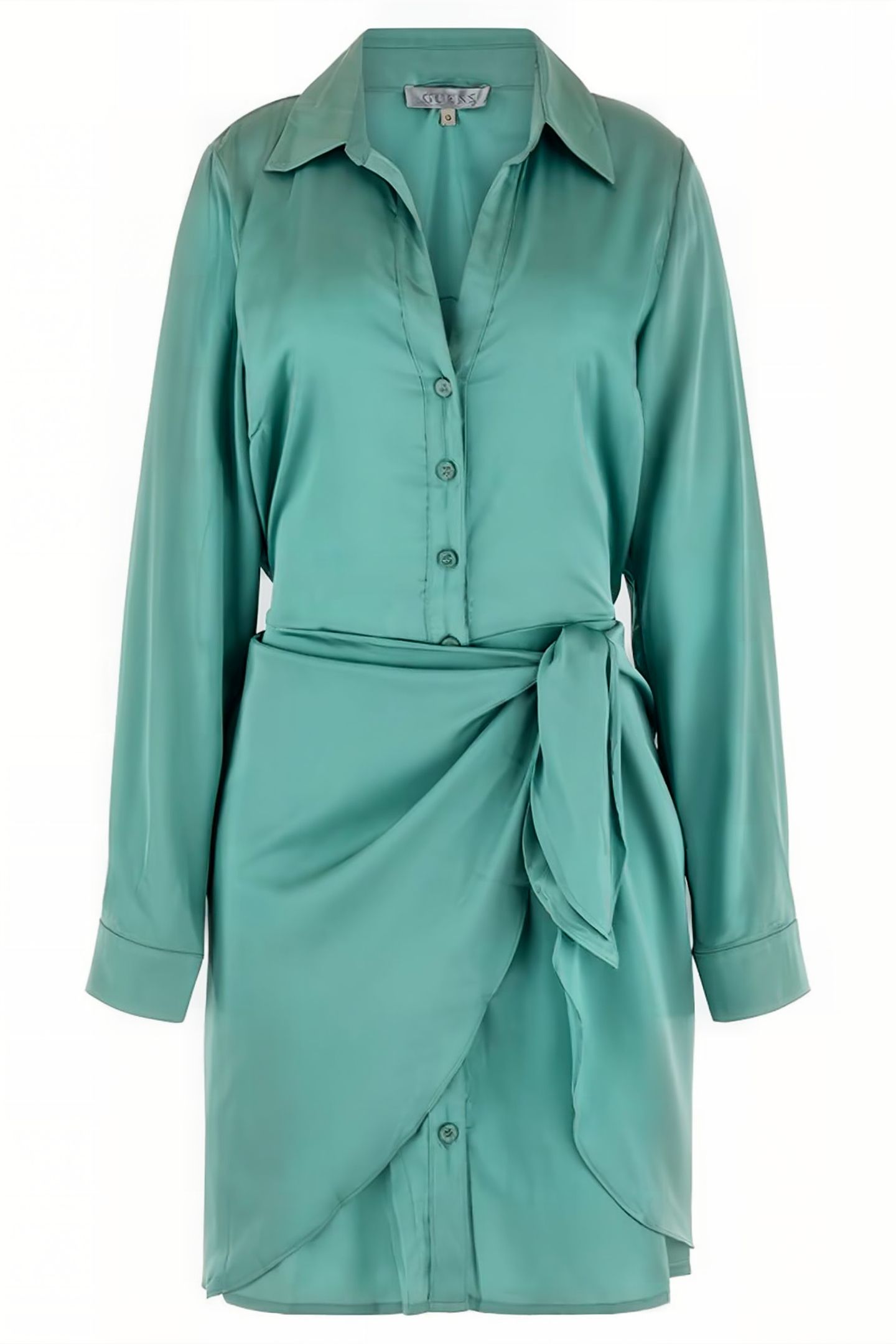 GUESS ECO ES LS ALYA DRESS VITAL GREEN 3