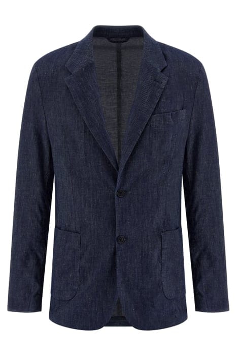 MARCIANO BY GUESS GARY PATCH PKTS BLUE DENIM BLAZER EFFECT 1