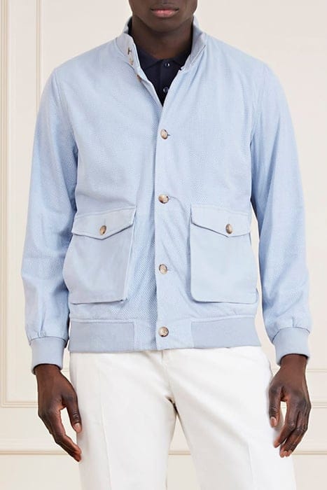 MARCIANO BY GUESS REAL SUEDE BOMBER FUNNY BLUE 1