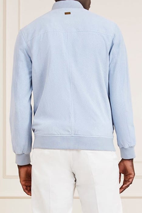 MARCIANO BY GUESS REAL SUEDE BOMBER FUNNY BLUE 2
