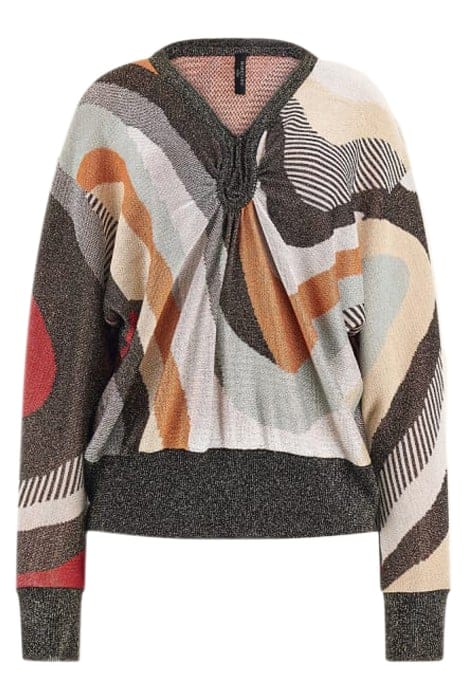 MARCIANO BY GUESS SCARLETT BAT SLEEVE HIGHLOW ALL OVER KNITT 4