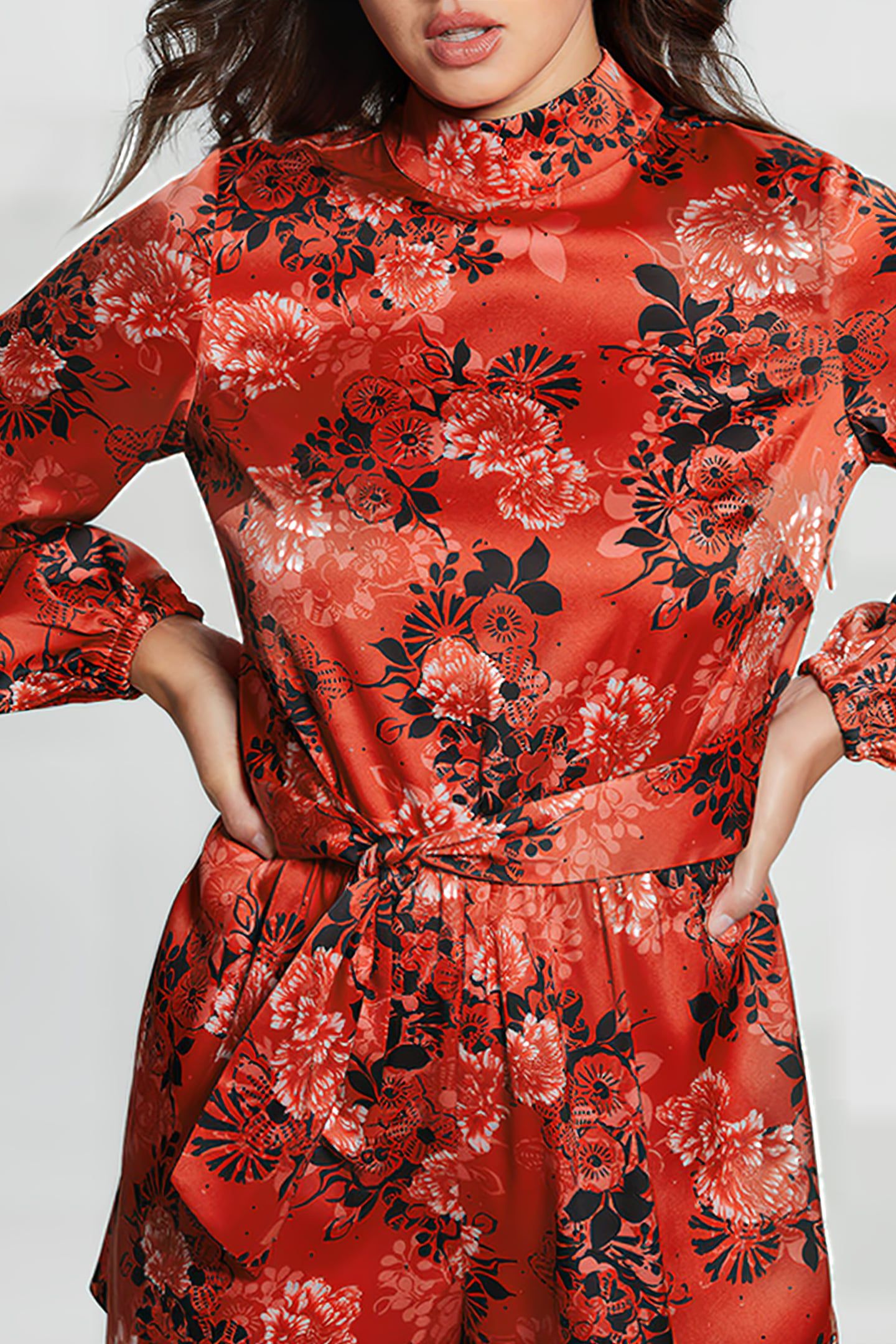 GUESS ECO LS JESSICA MOCK NK ROMPER CALL ME CHERRY PRINT 6