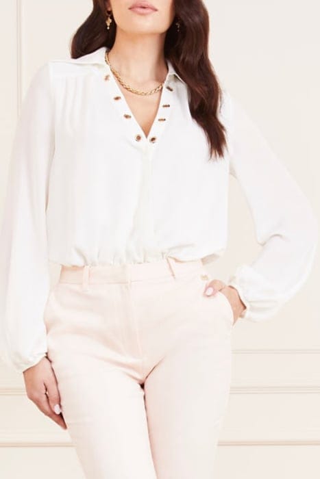 MARCIANO BY GUESS EVA BODYSUIT PALE PEARL 1