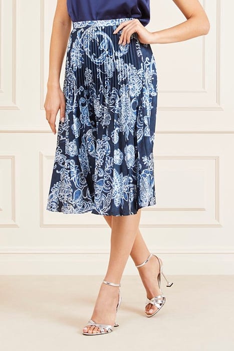 MARCIANO BY GUESS NEW GISELLE PLEATED FLORAL INK MINI SKIRT 1
