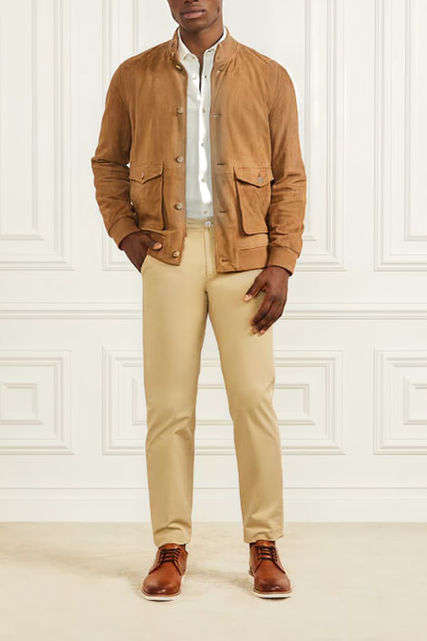 MARCIANO BY GUESS SUEDE JACKET TALL BOOTS LIGHT BROWN 3