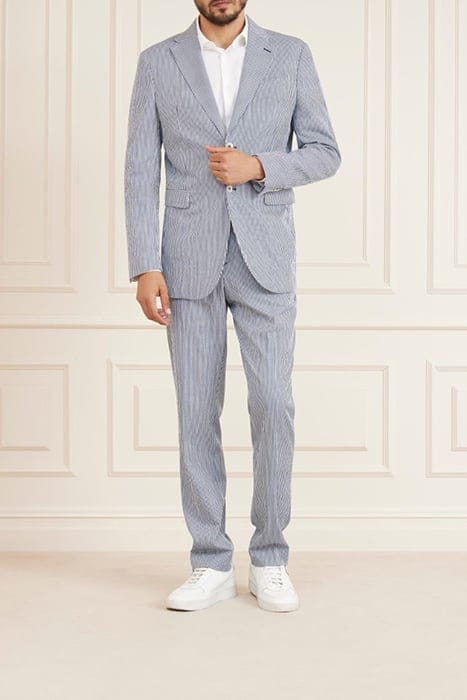 MARCIANO BY GUESS MANUEL NOTCH BLAZ SMART BLUE AND BLAZER WH 3