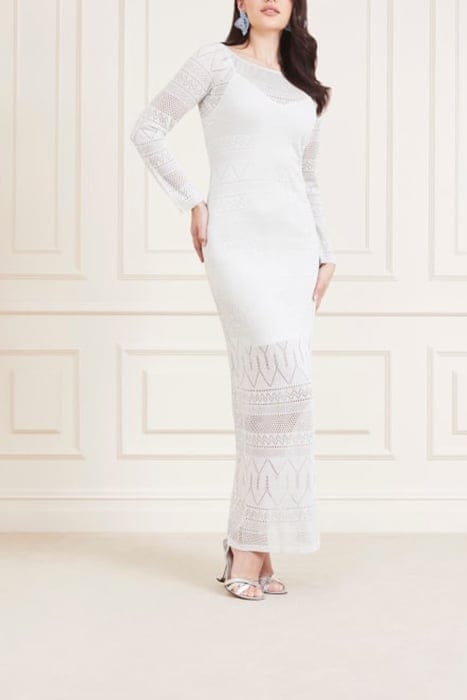 MARCIANO BY GUESS HYDRA LONG DRESS SWT PALE PEARL 1