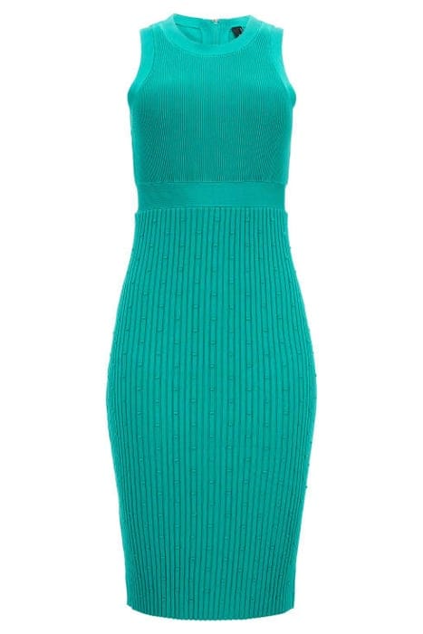MARCIANO BY GUESS ELANDRA DRESS SWEATE POMPOM GREEN 1