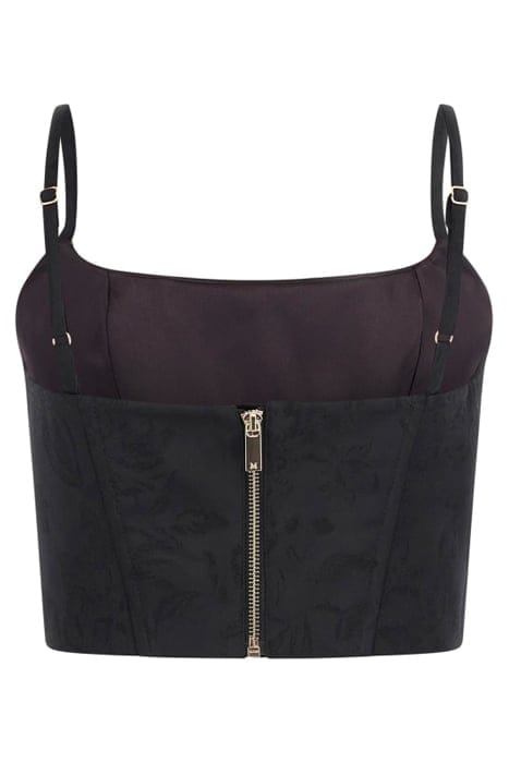 MARCIANO BY GUESS BLOSSOM CORSET TOP JET BLACK A996 2