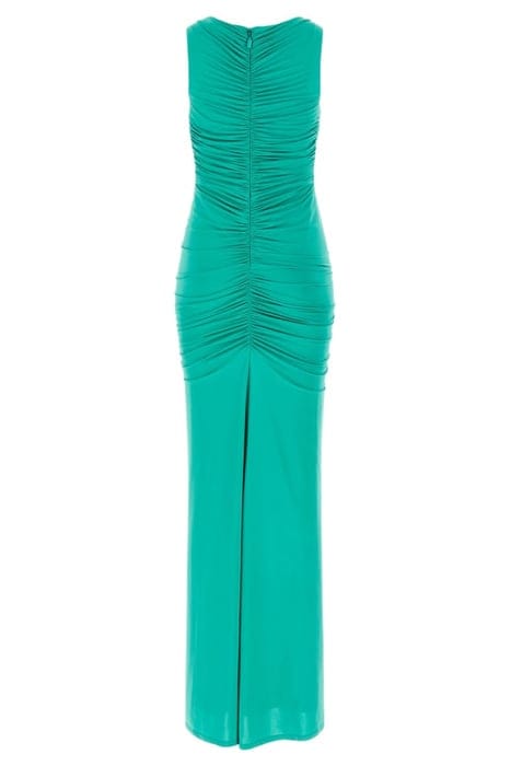 MARCIANO BY GUESS LIVVIE MAXI DRESS POMPOM GREEN 4