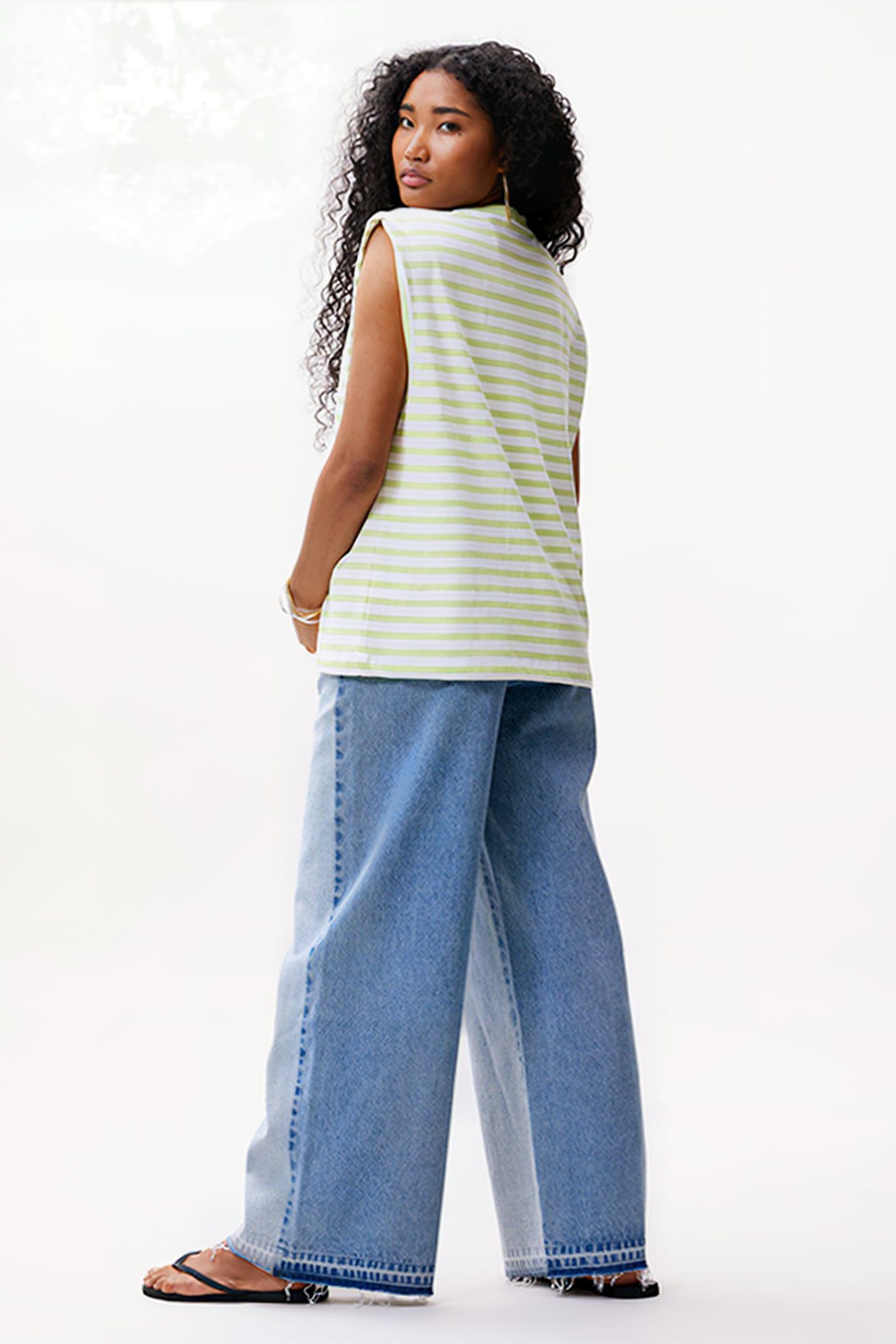 FOLDED SHOULDER SINGLET MATCHA 3