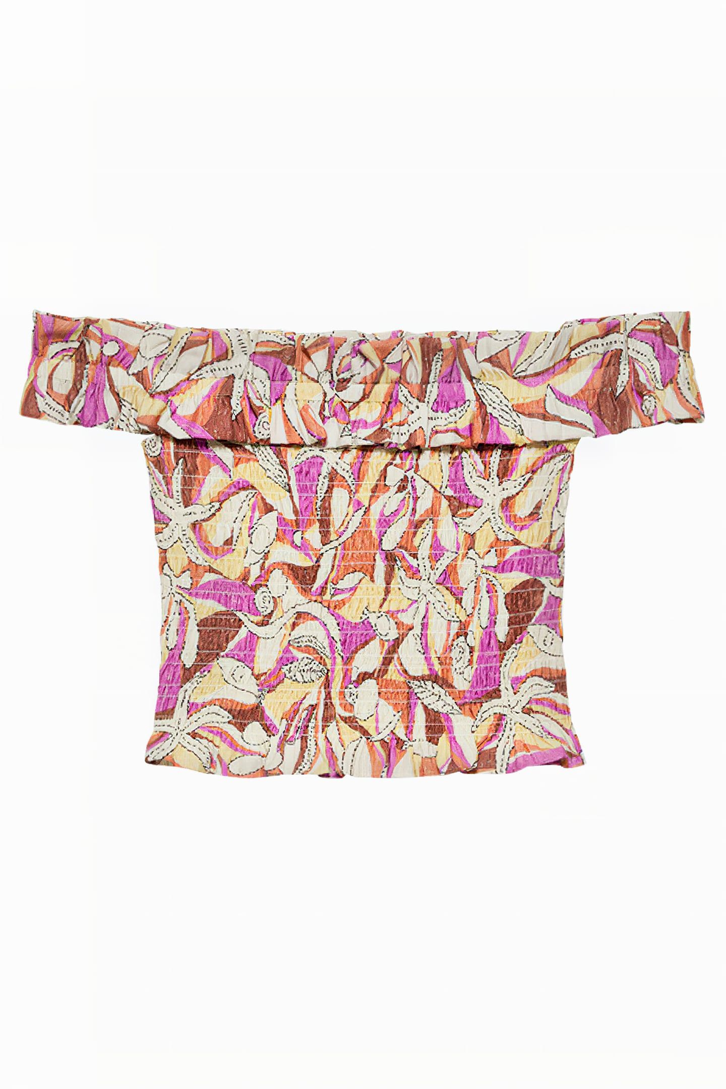 OFF-SHOULDER SMOCK TOP COPPER 3