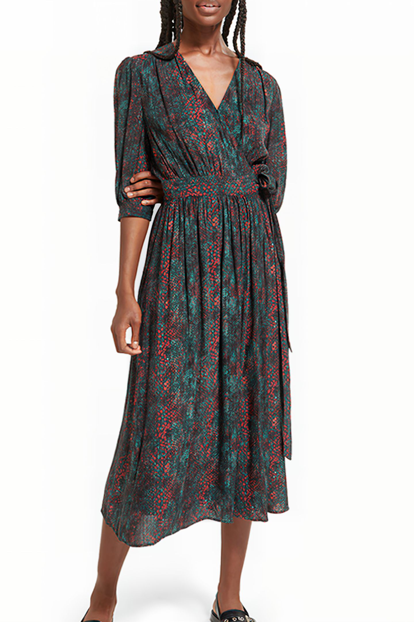 MIDI WRAP DRESS SNAKE 1