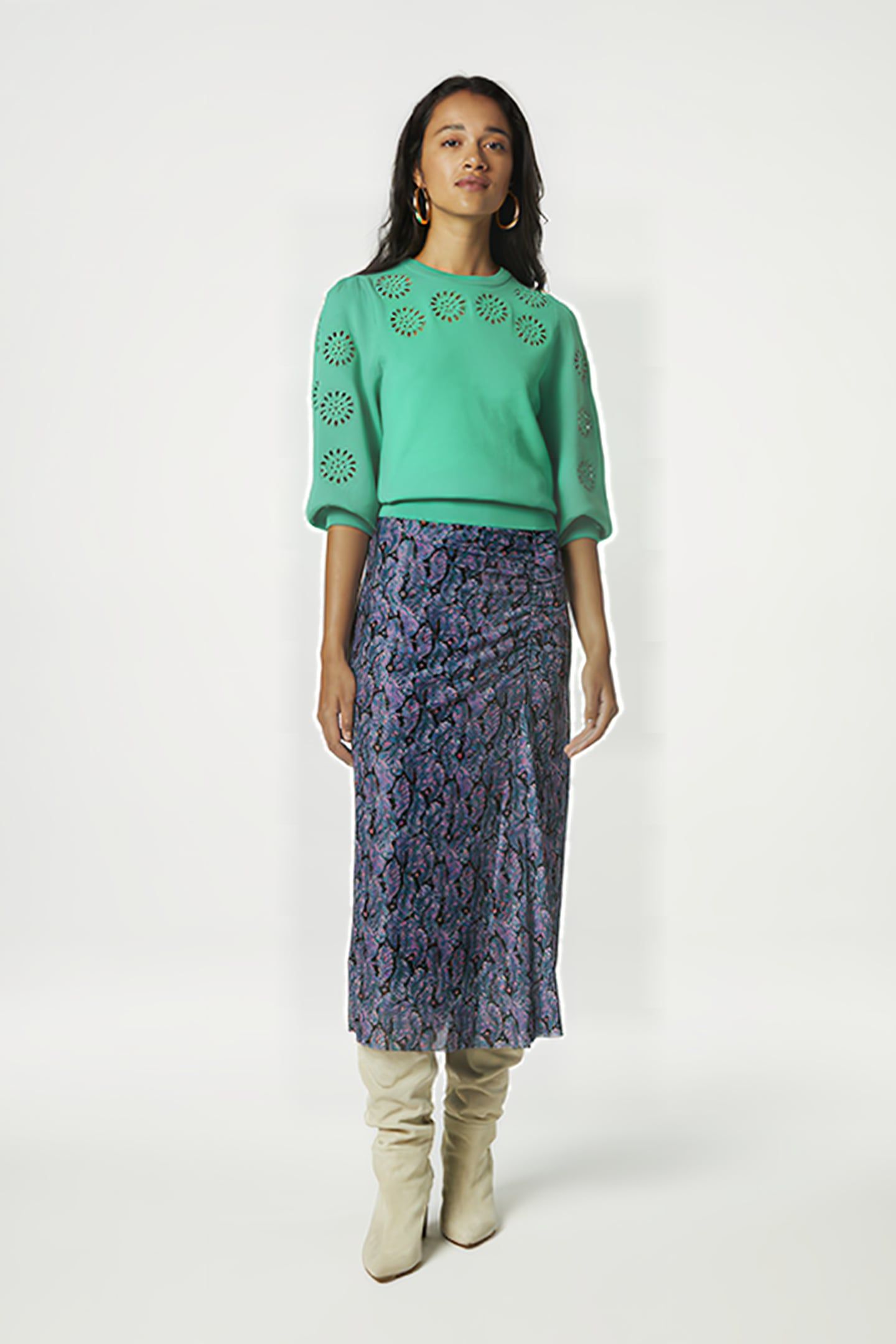 JESSY MIDI SKIRT ANTRA/POPPY PURPLE 1