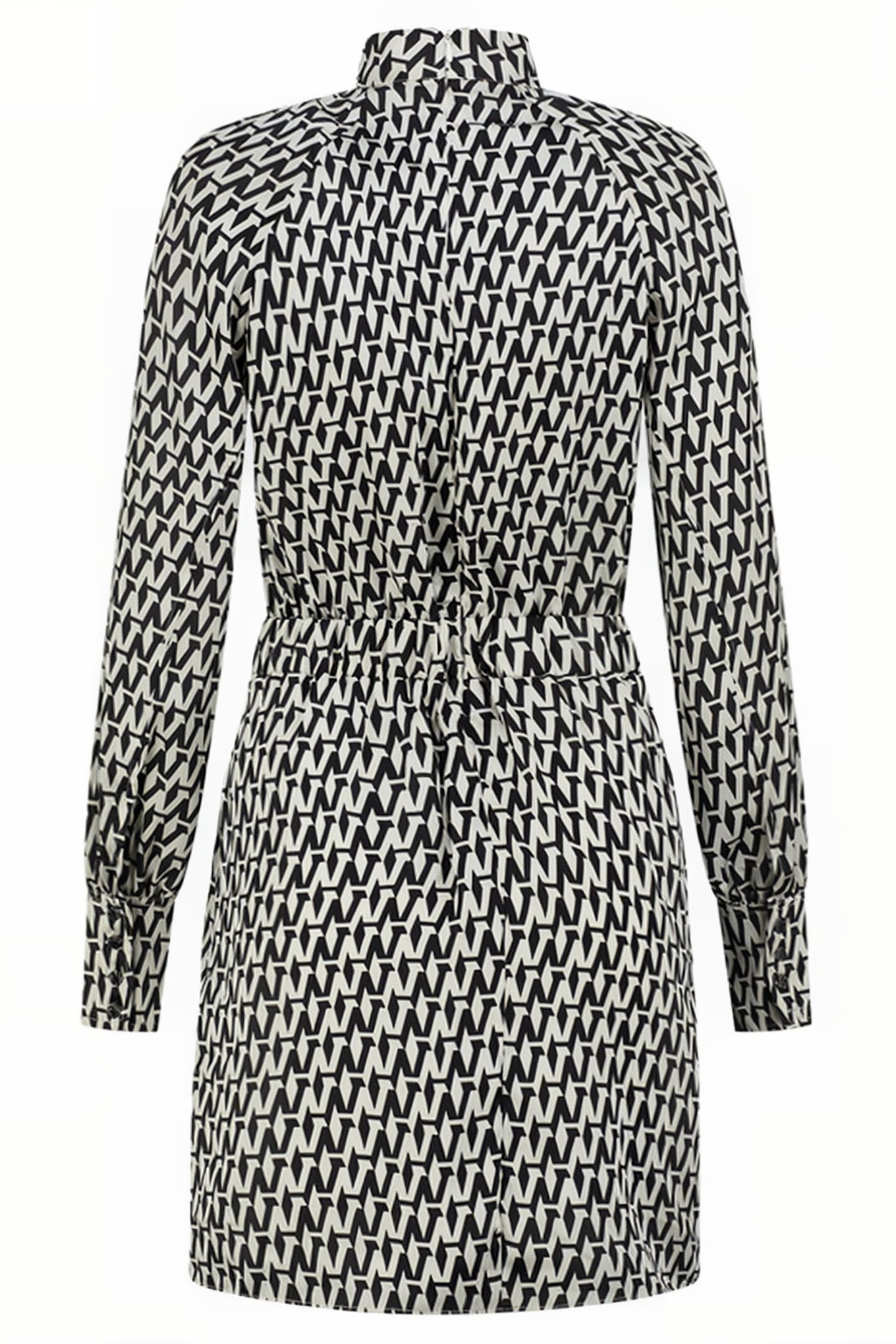 ANKARA PRINTED DRESS BLACK/STAR WHITE 2