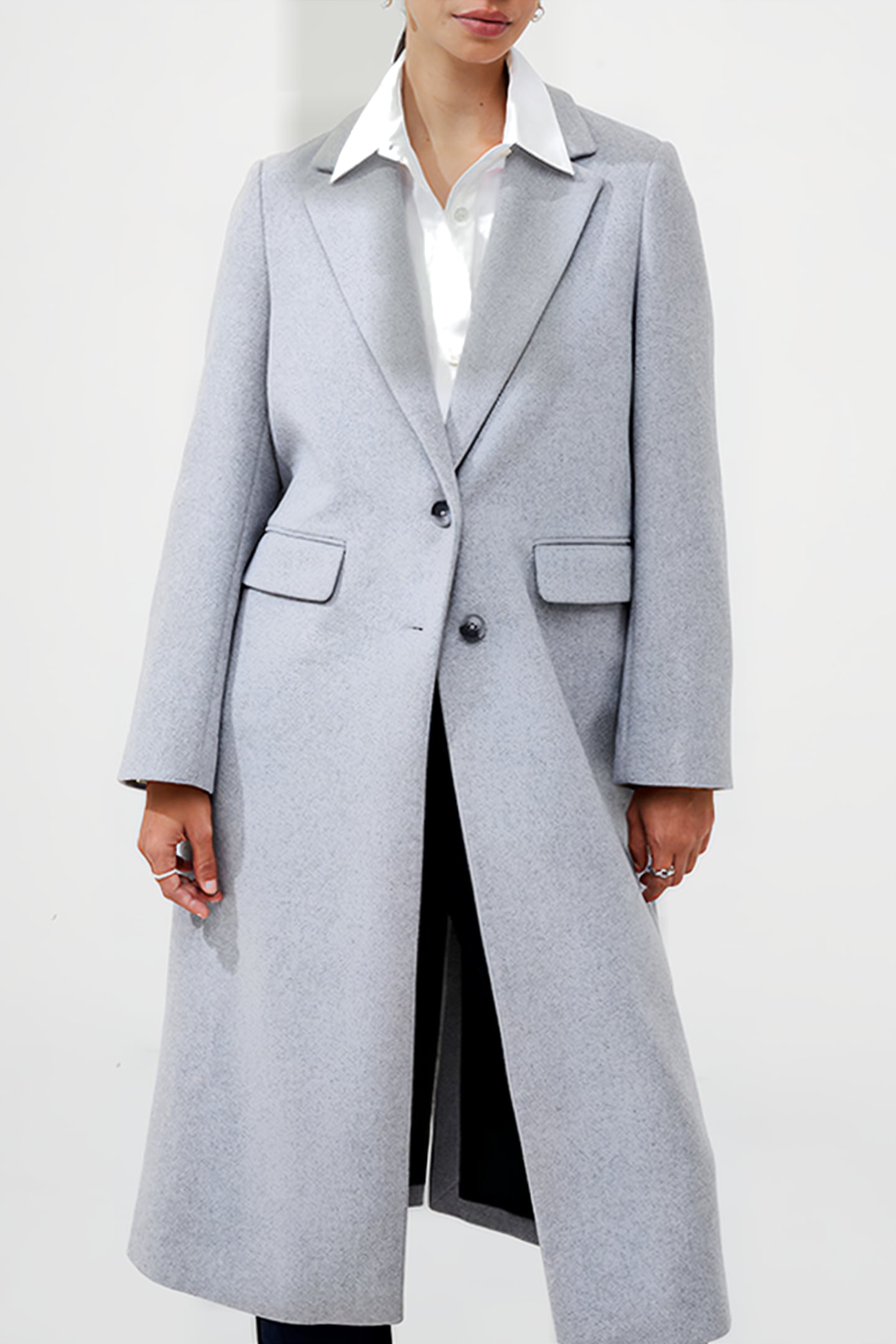 FAWN FELT COAT BLACK 1