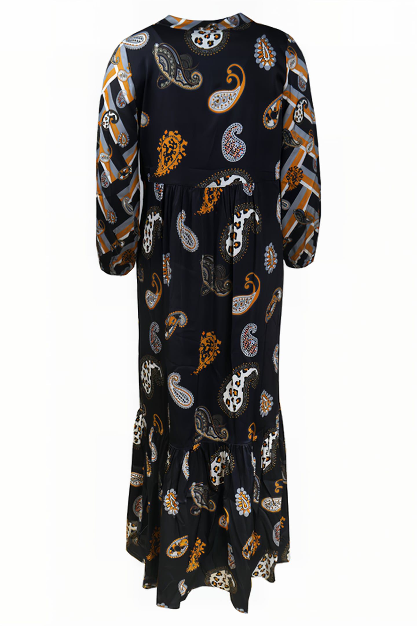 DRESS SAN RAFAEL LONG BLACK WITH PAISLEYS 2