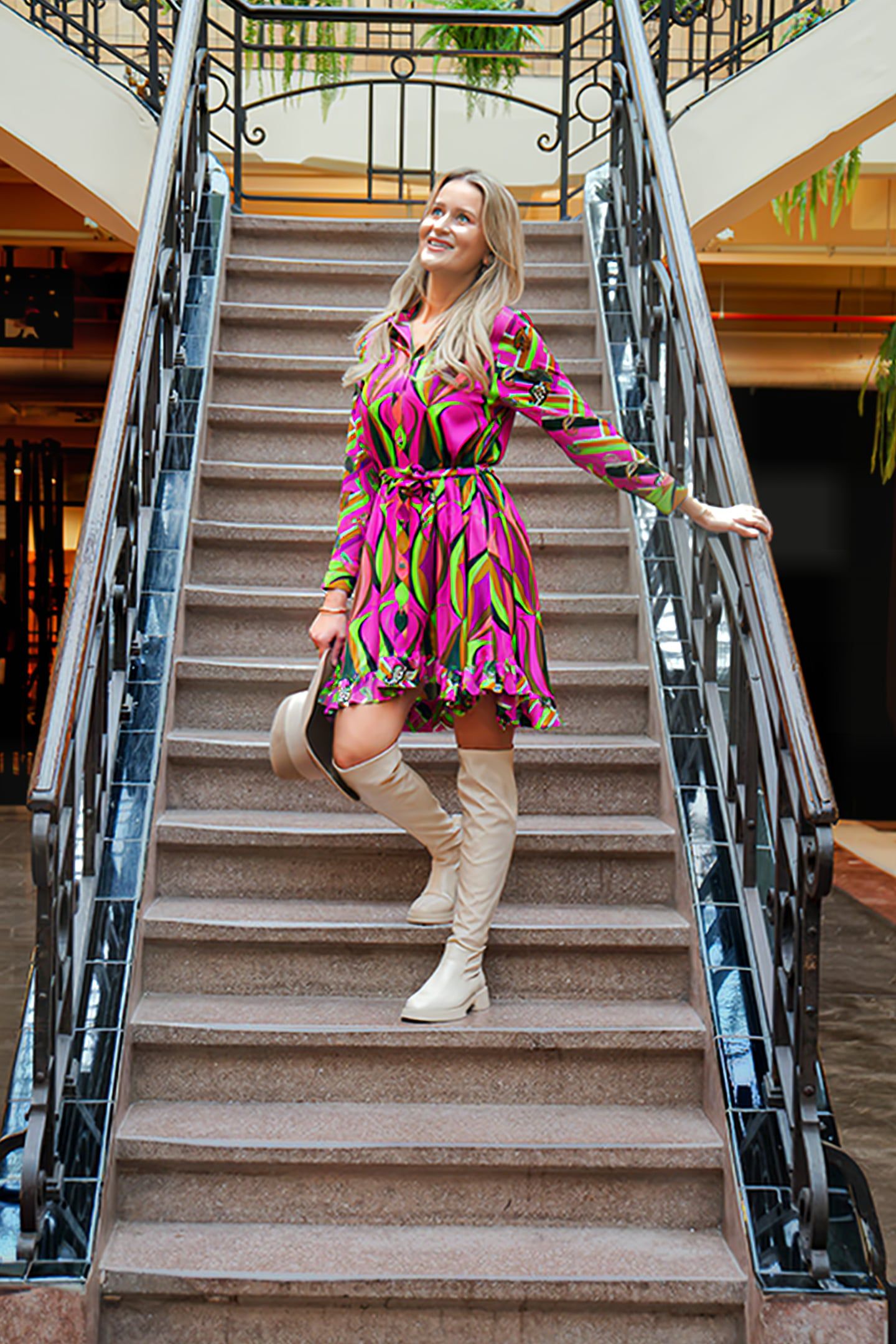 DRESS DUSSELDORF PINK 2
