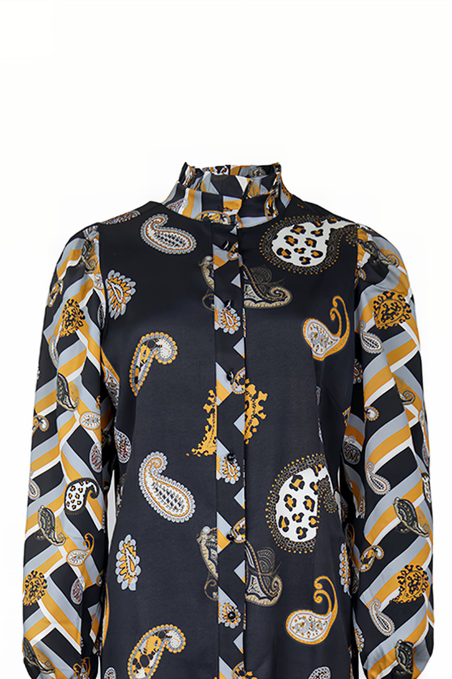 DRESS MAINZ BLACK WITH PAISLEY 2