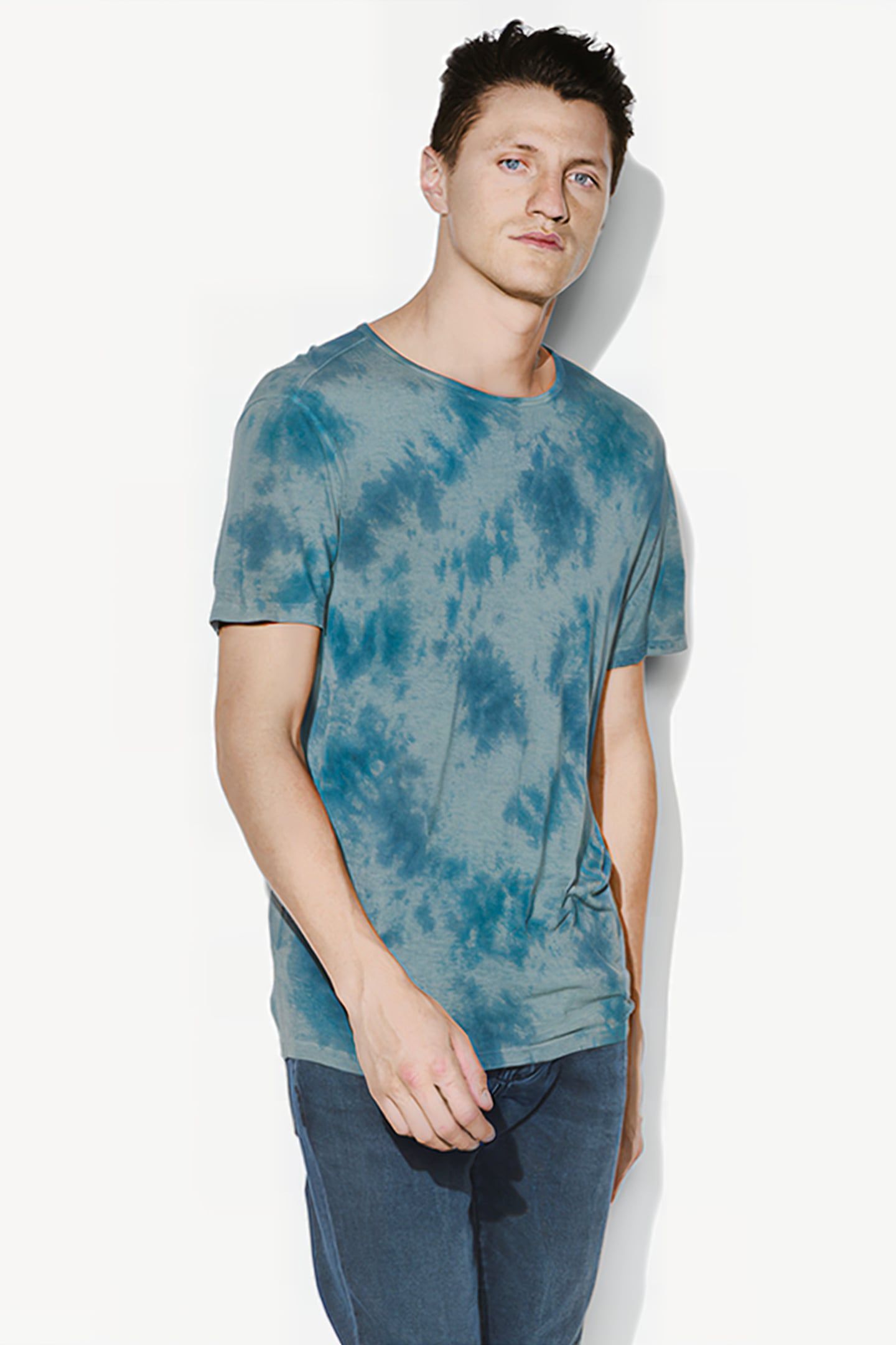 MARCUS SHORT SLEEVE TIE CHARCOAL 1