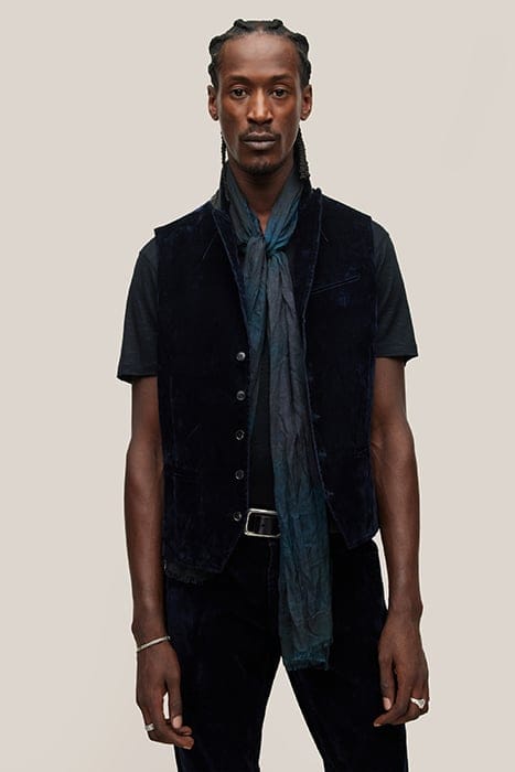 SLIM FIT PEAK LAPEL VEST NIGHT SKY 1