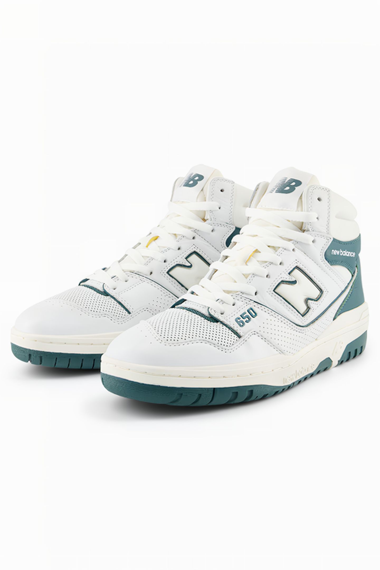 BB650RGR SNEAKERS IN WHITE & GREEN 2