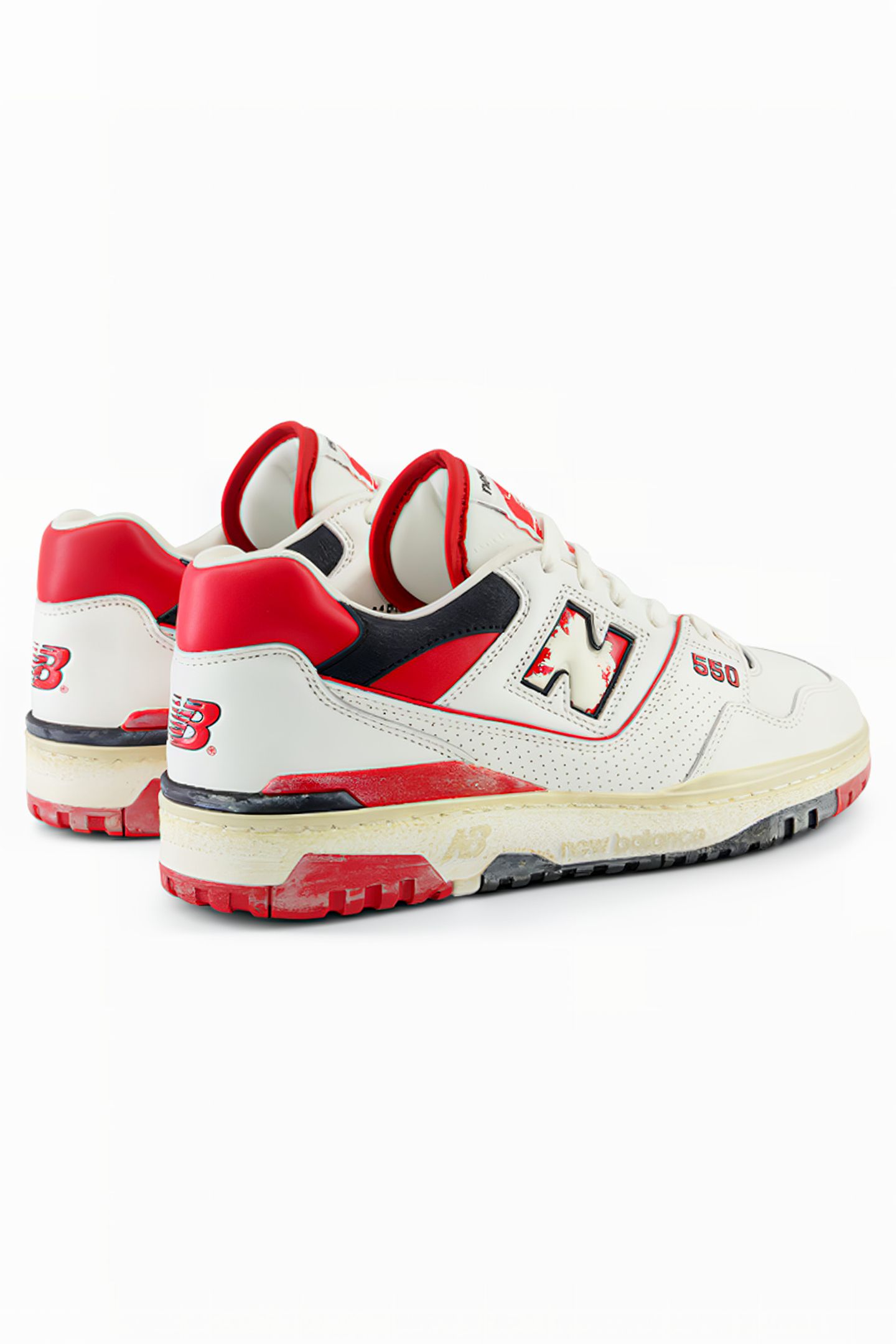BB550VGA SNEAKERS IN WHITE AND RED 8