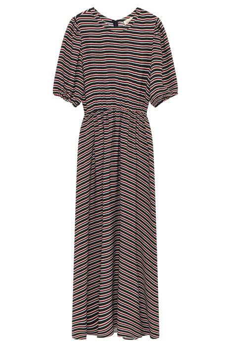 SHORT LEEVES ROUND COLLAR PRINTED DRESS ZAC 3