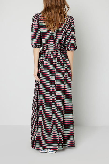 SHORT LEEVES ROUND COLLAR PRINTED DRESS ZAC 2
