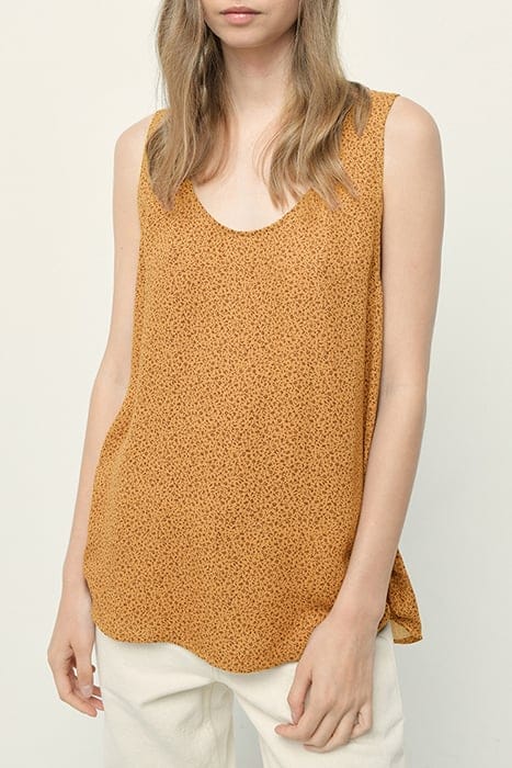 SLEEVLESS LOOSE PRINTED TOP DOUCETTE BEIGE 1