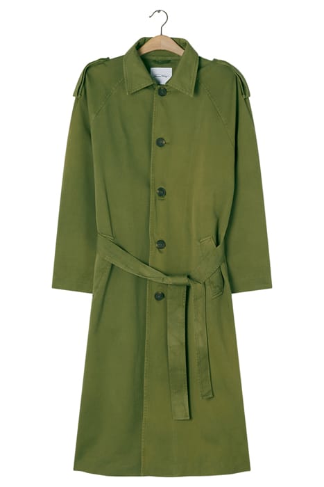 LS MID LENGHT BUTTONED LARGE TRENCH COAT KAKI 3