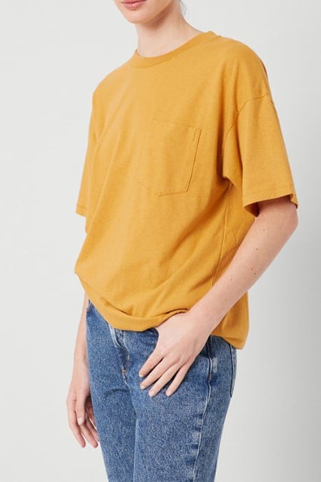 MID-LENGTH CREW NECK T-SHIRT MOUTARDE 1