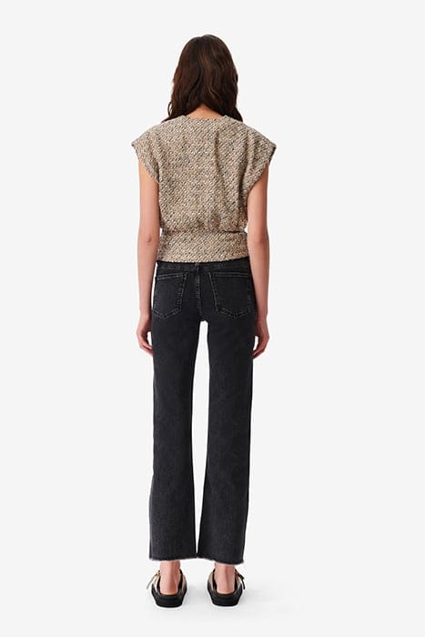 GLENA TANK TOP IN ECRU/BLACK 3