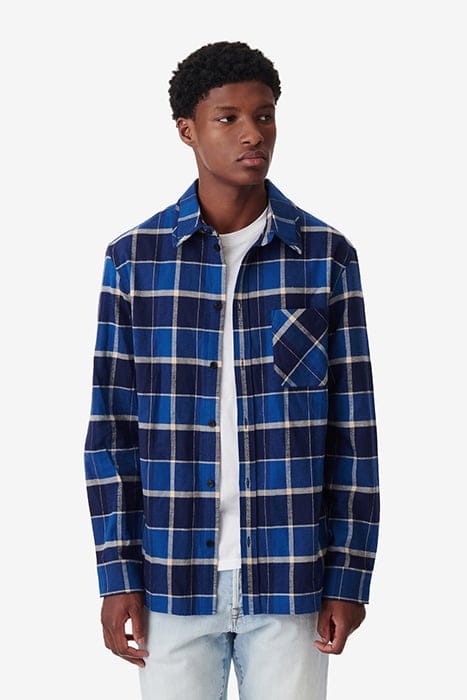 RHODAN CASUAL SHIRT IN MIXED BLUE 1
