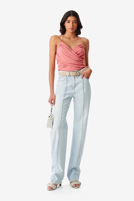 MOEMA TANK TOP IN CORAL / SILVER 2