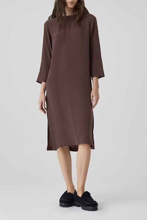 SLIT DRESS DRESSES BURGUNDY 1