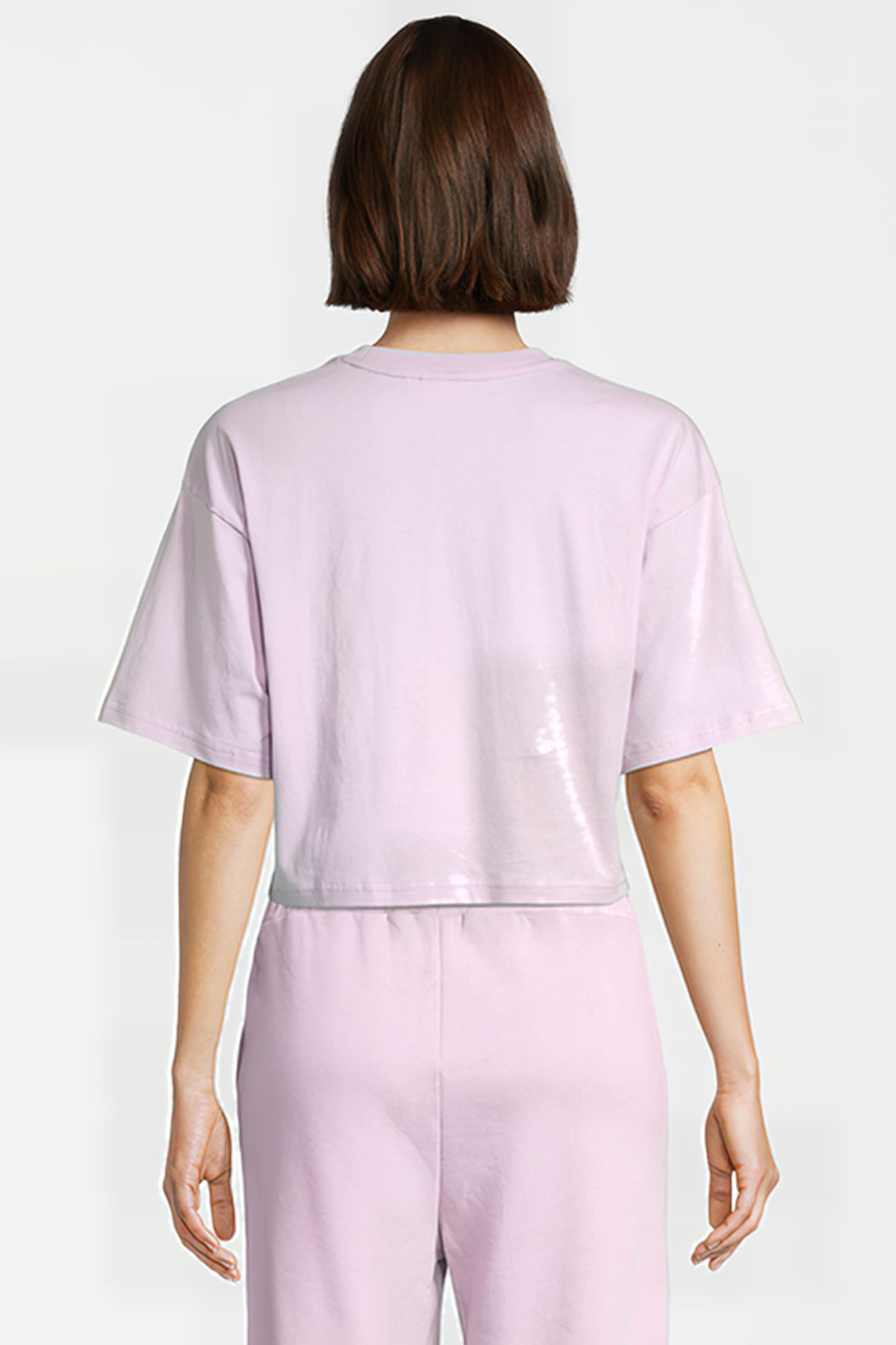 BEUNA CROPPED GRAPHIC TEE FAIR ORCHID 2