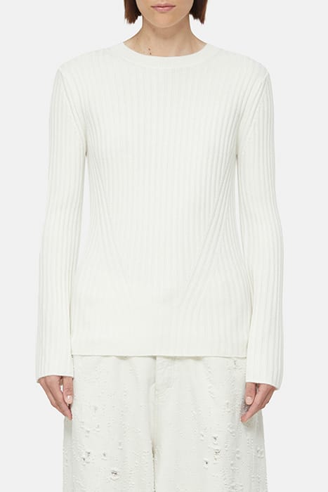 CREW NECK LONG SLEEVE KNITS IVORY 1