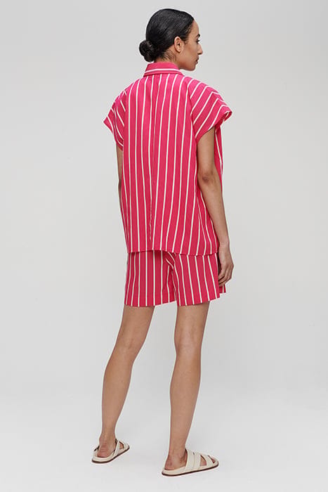 STRIPED SHORTS CARMINE ROSE 3