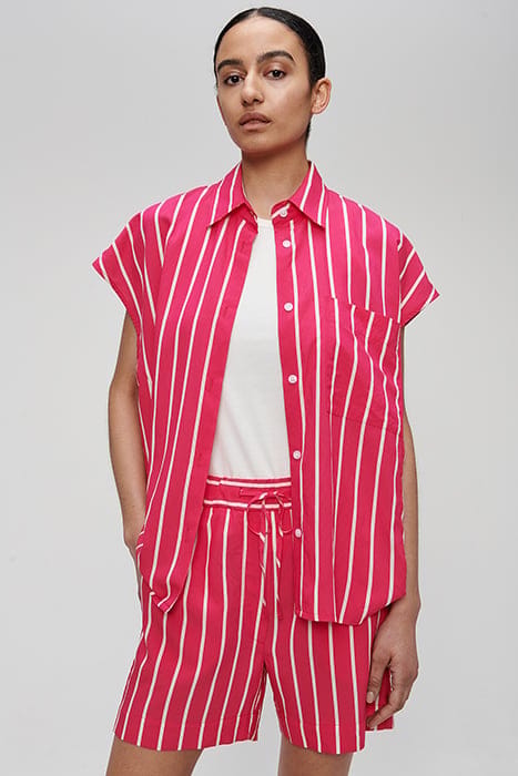 STRIPED SHORTS CARMINE ROSE 5