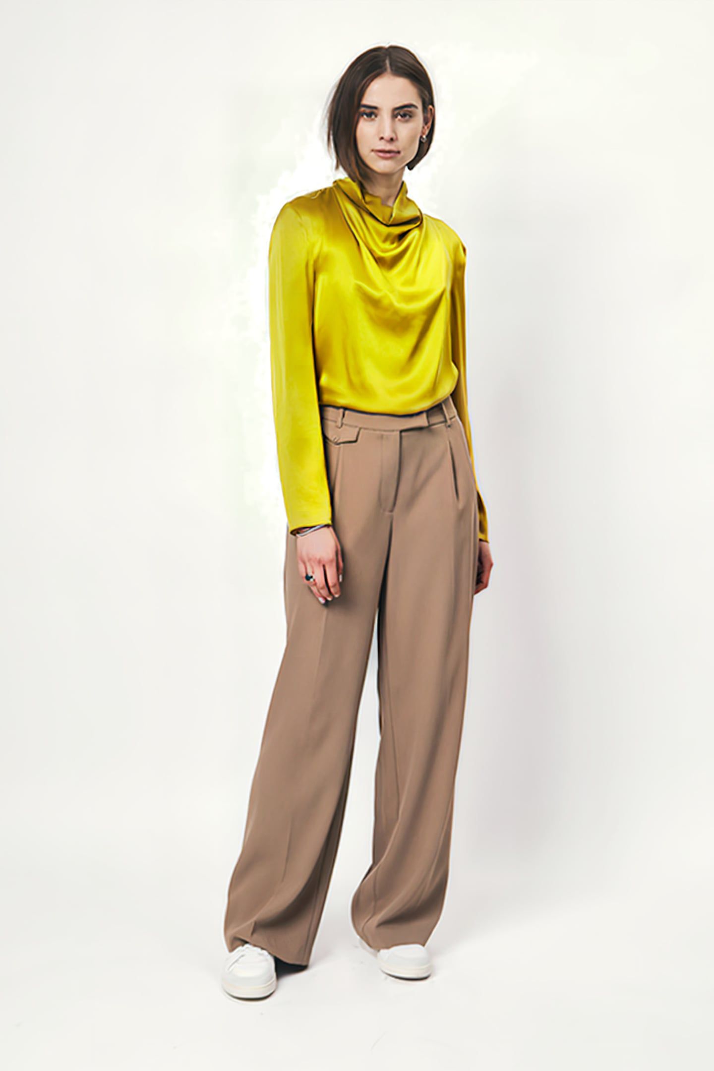 IPSUM SILK DRAPEY TOP GOLDEN GINGER 2