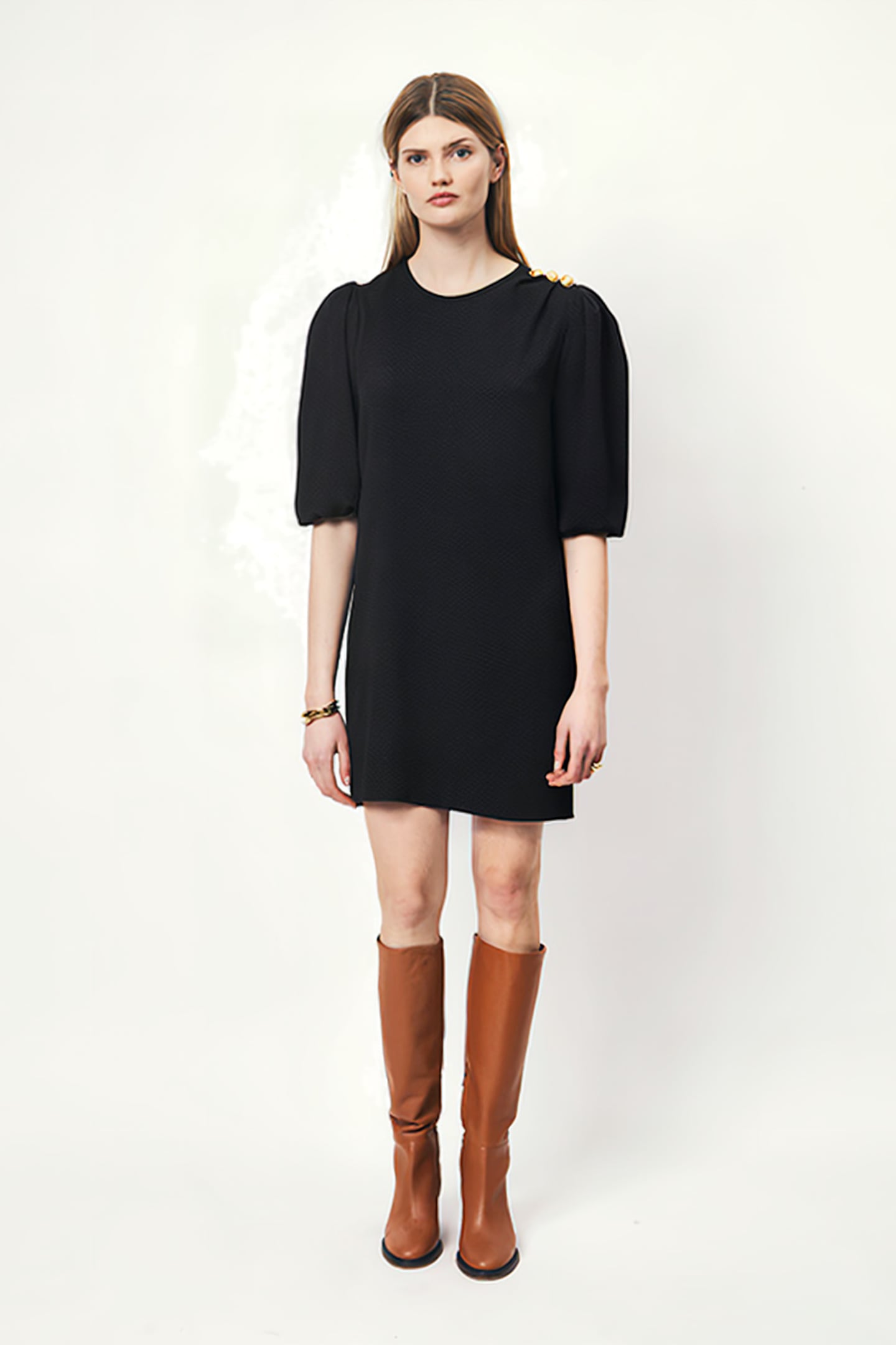 FONDA STRUCTURED MINI DRESS RAVEN 1